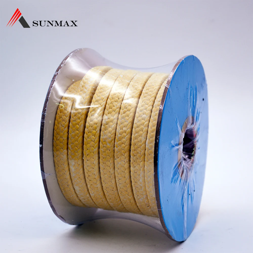 Professional manufacturer aramid fiber packing with silicone rubber core impregnated with PTFE and lubrication