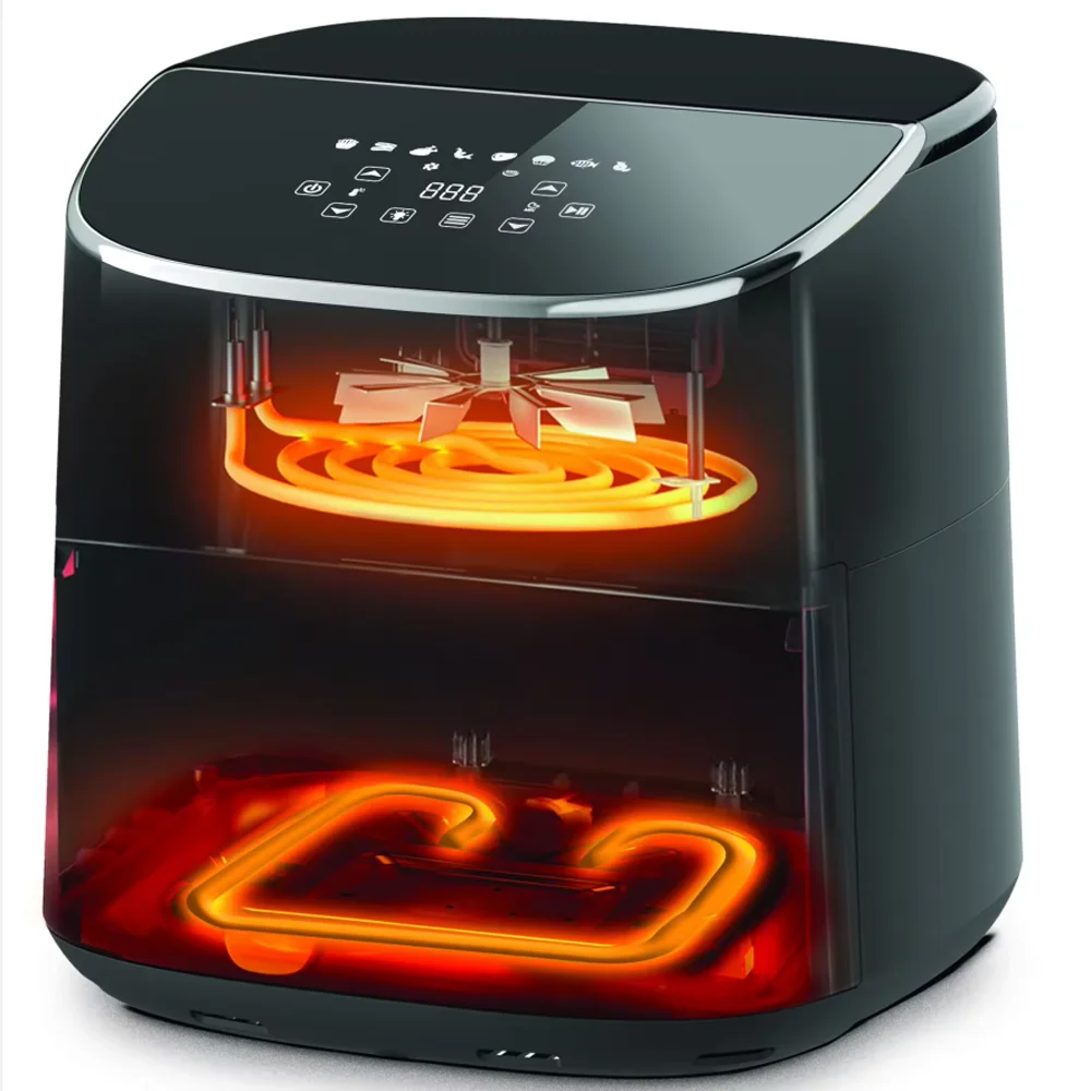 double heating smart digital stainless steel kitchen appliances 1L 2L 3.2L 4L 5.5L 6L 7L 8L 12L air fryers