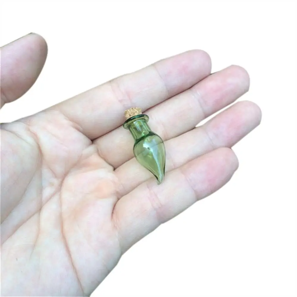 Mix 7 Colors Mini Glass Bottles Chili Shape Cute Bottles With Cork Little Bottles Gift tiny Jars Vials