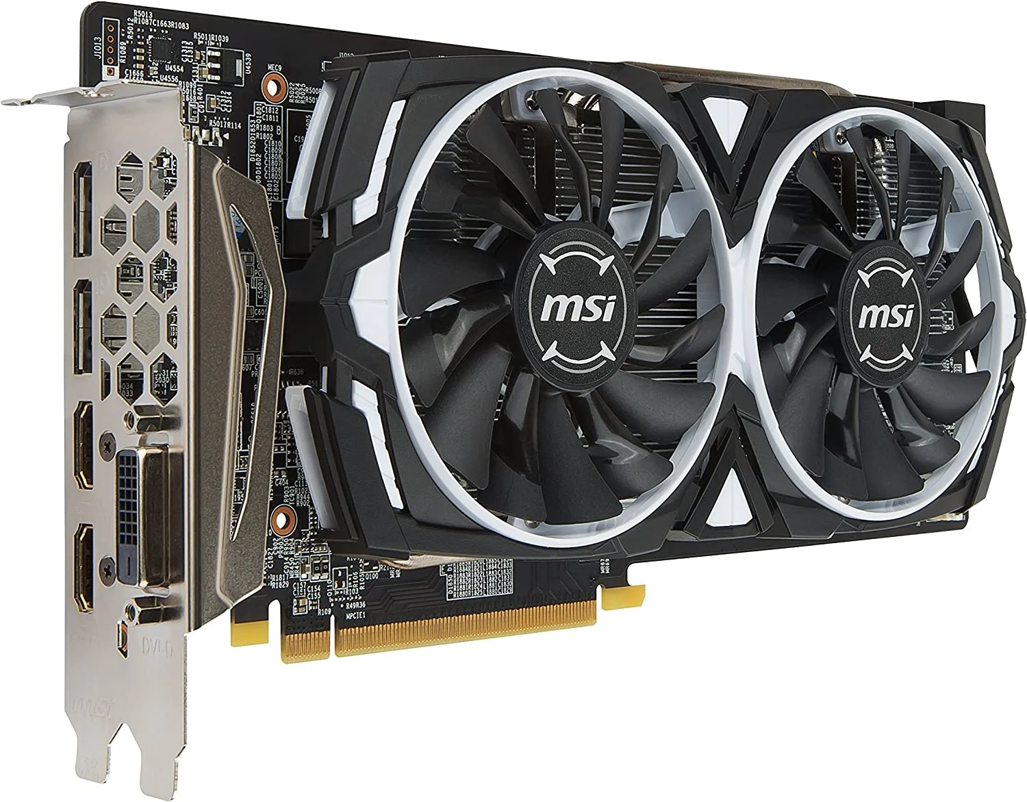 USED MSI AMD Radeon RX 580 8GB 256bit GDDR5  For Desktop Gaming GPU Graphics Card