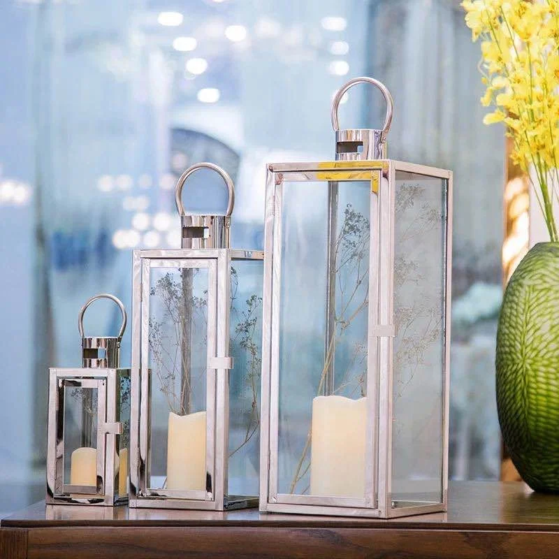 
Wholesale candle holder in steel lantern for wedding party decoration 