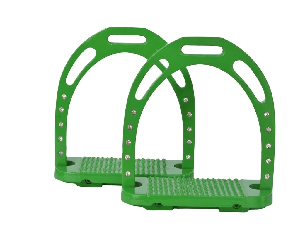 Rarefied Safety Harness Supplies Flexible Stirrups With Different Color Anti Slip Aluminium English Style Stirrups From Pakistan