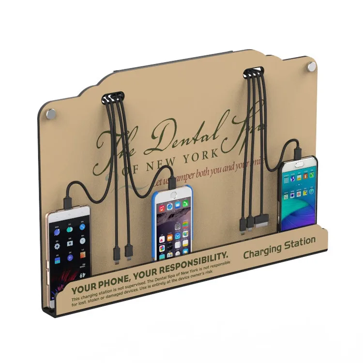 Hot Sales Restaurant Cell Smart Device Phone Charging Station With Customized Ads