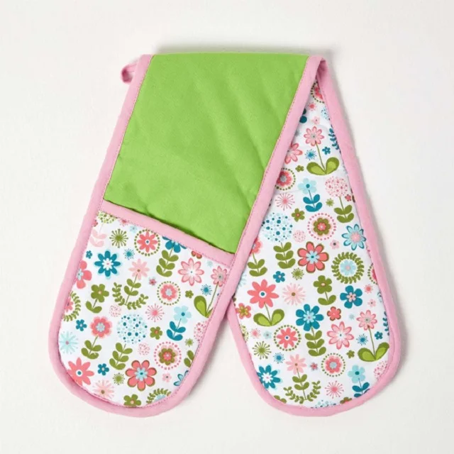 100% Soft Cotton Pot Pad Double Oven Mitts Kitchen Decor Pot Holders Sustainable Reusable High Quality Stylish Ecofriendly
