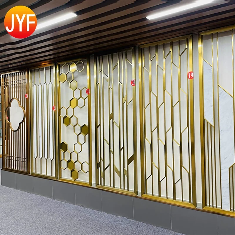 H623 Good Quality Folding Stainless Steel Room Divider Metal Screen Partition With 2 Or 3 Fans