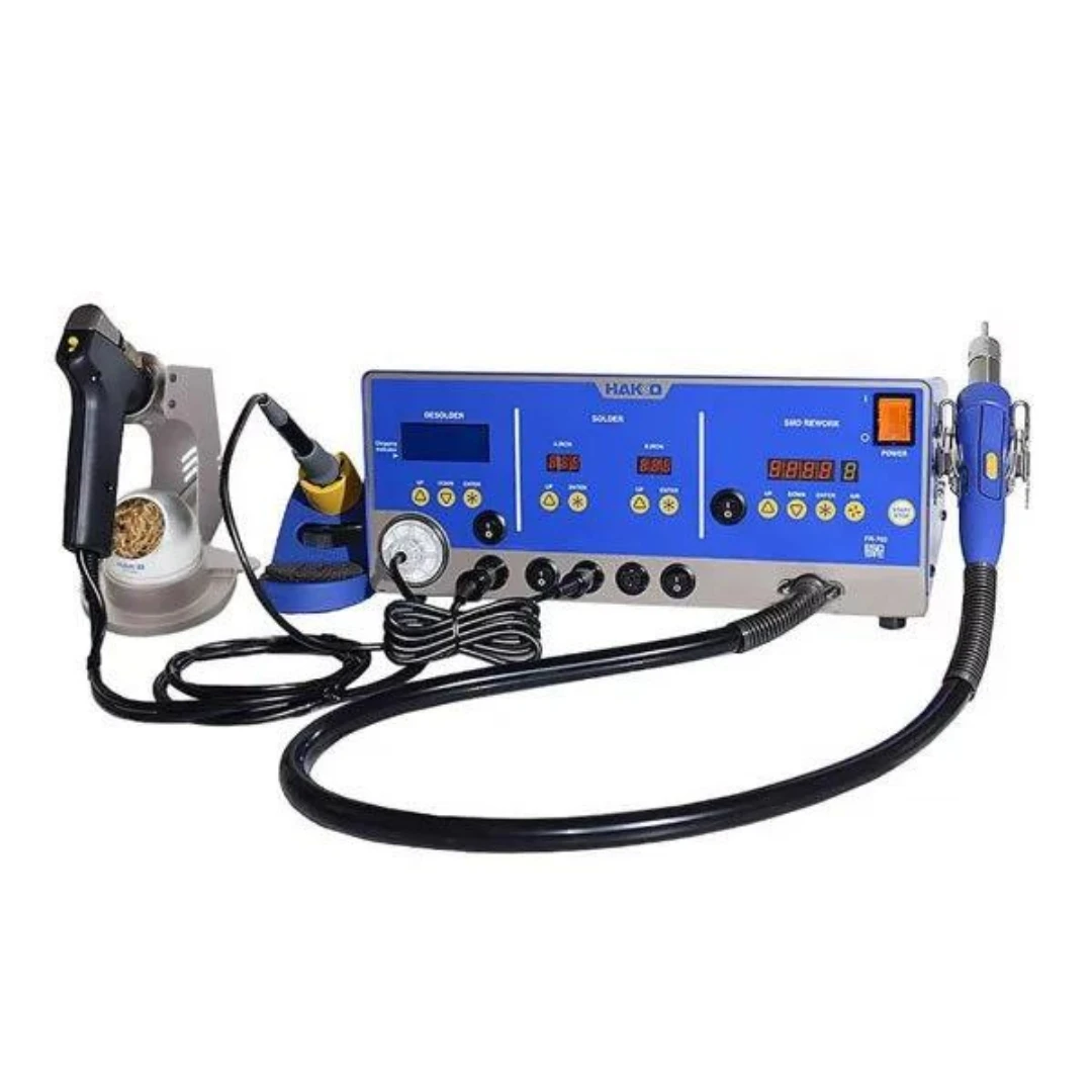 HAKKO Original FR702 4-in-1 Rework System Soldering Iron and Hot-Air SMD Digital Desoldering Station