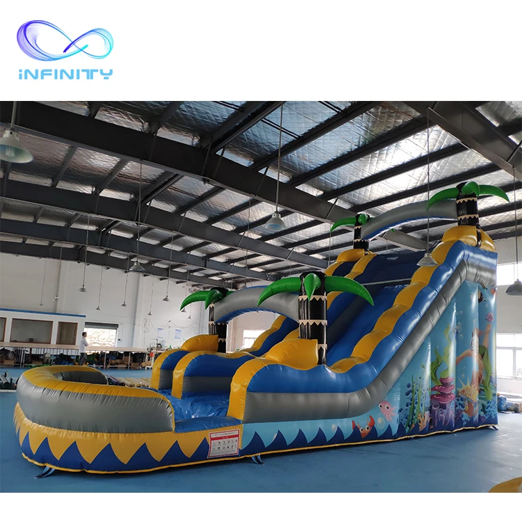 Commercial amusement park inflatable water slide park outdoor china inflatable water slides inflatable jungle slide