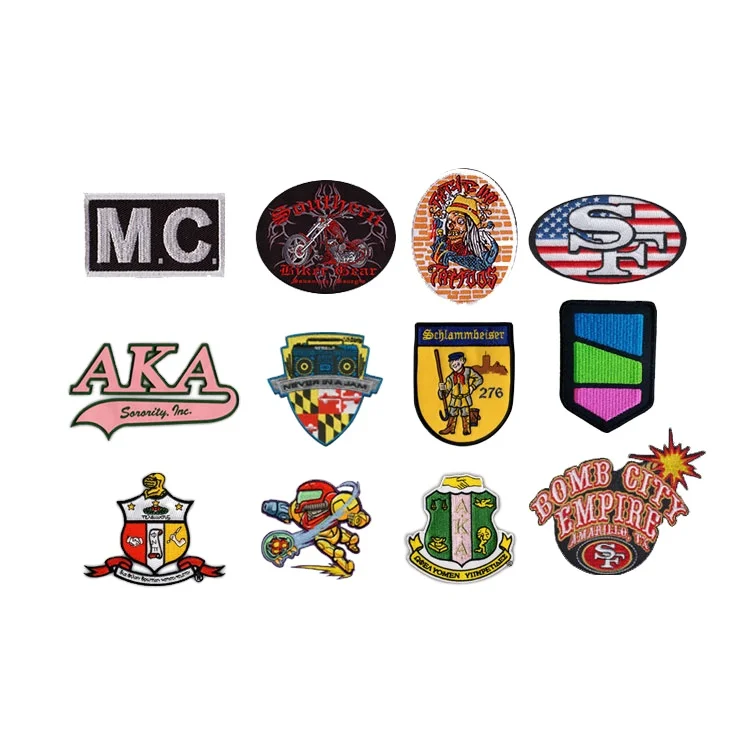 Davina fashion OEM design embroidered woven patch personality badge patches custom embroidery patch clothing Badges factory