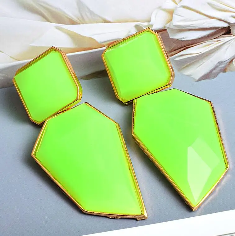 WIIPU Wholesale ZA Clear Pure Resin Drop Earrings Like Crystal Hanging Elegant Irregular Dangle Earrings Fine Jewelry For Wonmen