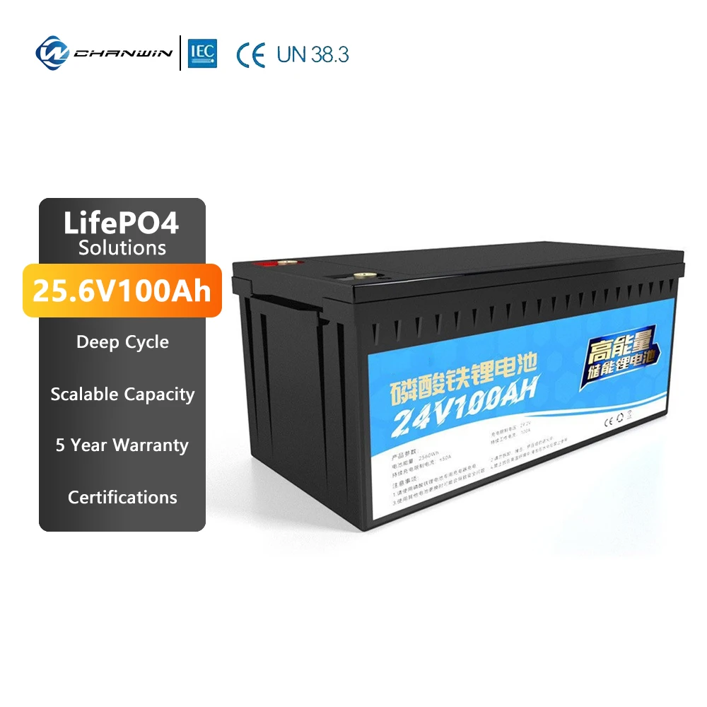 25,6 В 100Ah Lifepo4 аккумулятор 25,6 V 100Ah LiFePO4 аккумулятор с Smart BMS 2560wh 24v 100Ah Аккумуляторы для хранения энергии