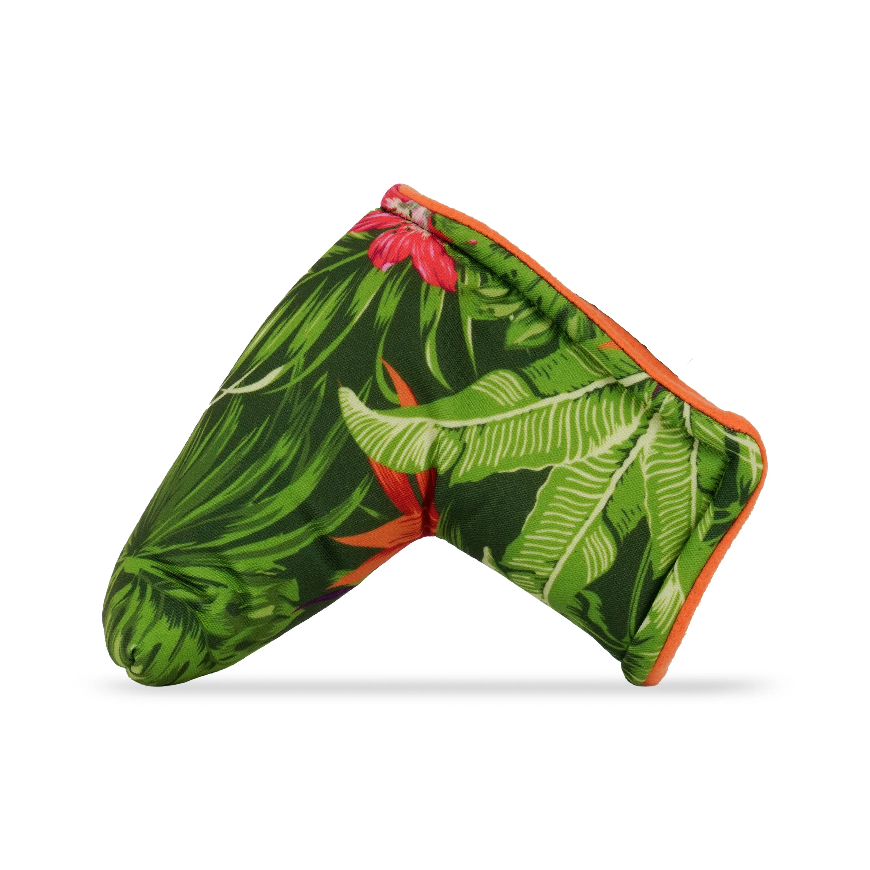 Factory Custom Green Leaf Canvas Printing Velvet Stuffed Golf Club Wood Putter Head Covers Golf Headcover