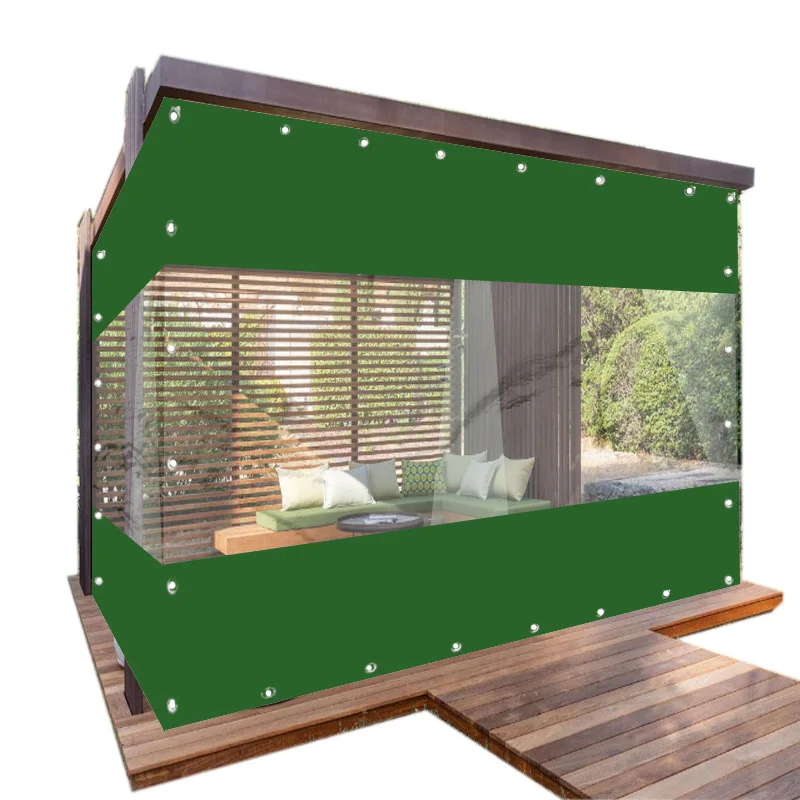 PVC Transparent Splicing Rainproof Cloth Tarpaulin Customized Pavilion Tent Stall Vendor Enclosure Cloth Thermal Insulation
