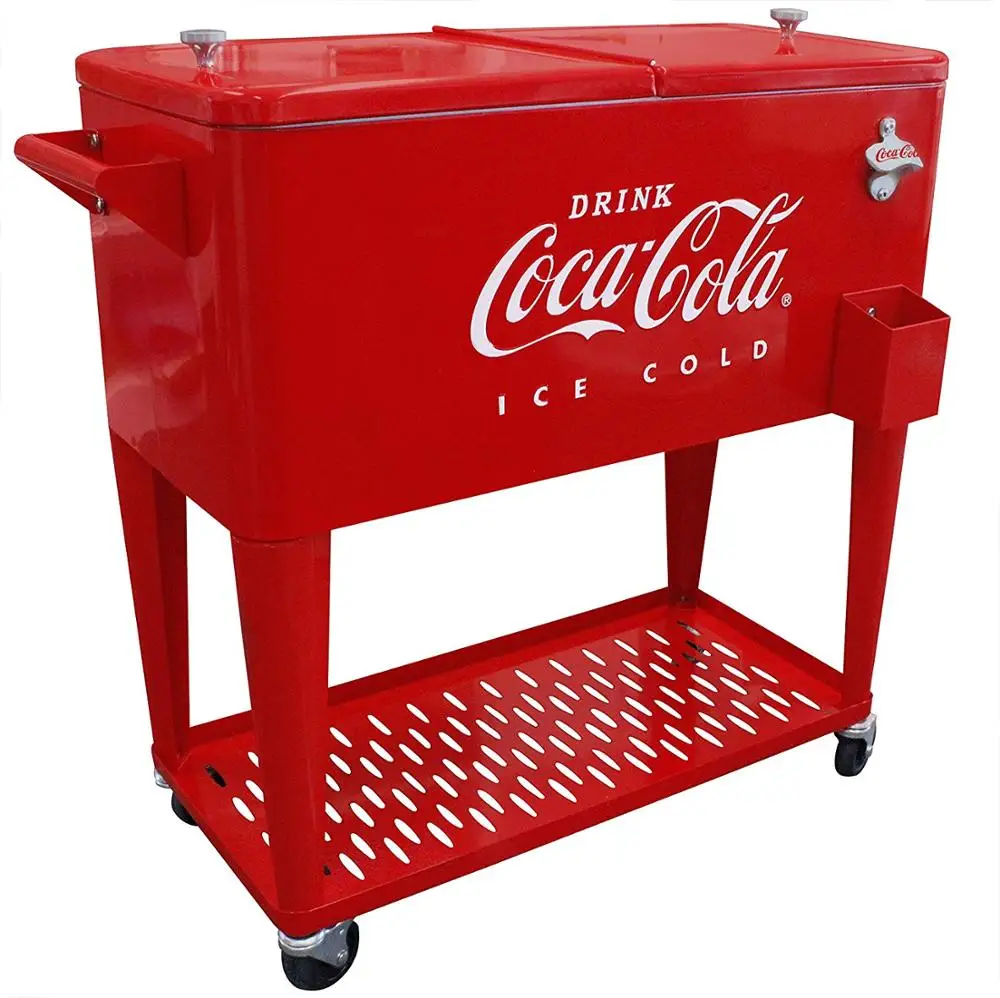 
Mobile party ice cooler cart / drink cooler with wheel 