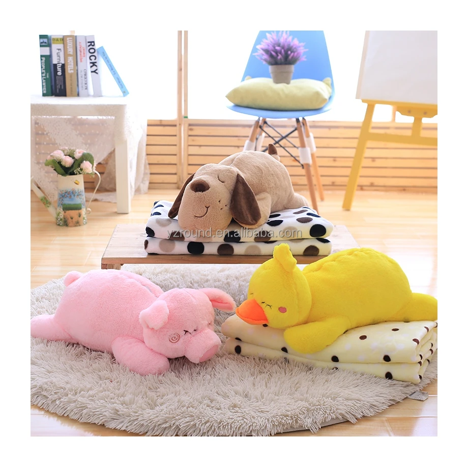 Animal shape soft fluffy stuffed plush pillow gift cushion