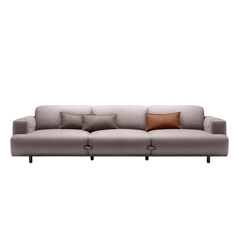 
Nordic contracted small family home sitting room, three imperial concubine cloth art sofa high elastic cotton/ash 