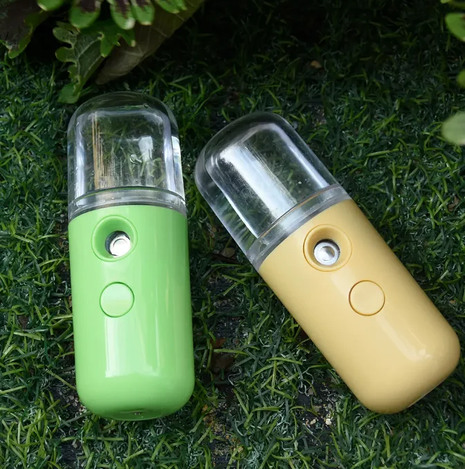 USB Rechargeable Mini Ionic Face Humidifier Portable Handheld Water Drops Nano Spray Hydrating Cars Household Rohs Battery