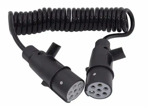 Copper wire trailer cable spring wire with 7pin 13pin  plugs