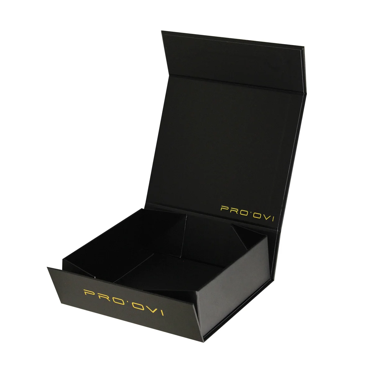 Black  Rigidboard Flat Low MOQ Moderate Price Magnetic Paper Box Folding Gift Box for Packaging Ribbons Box