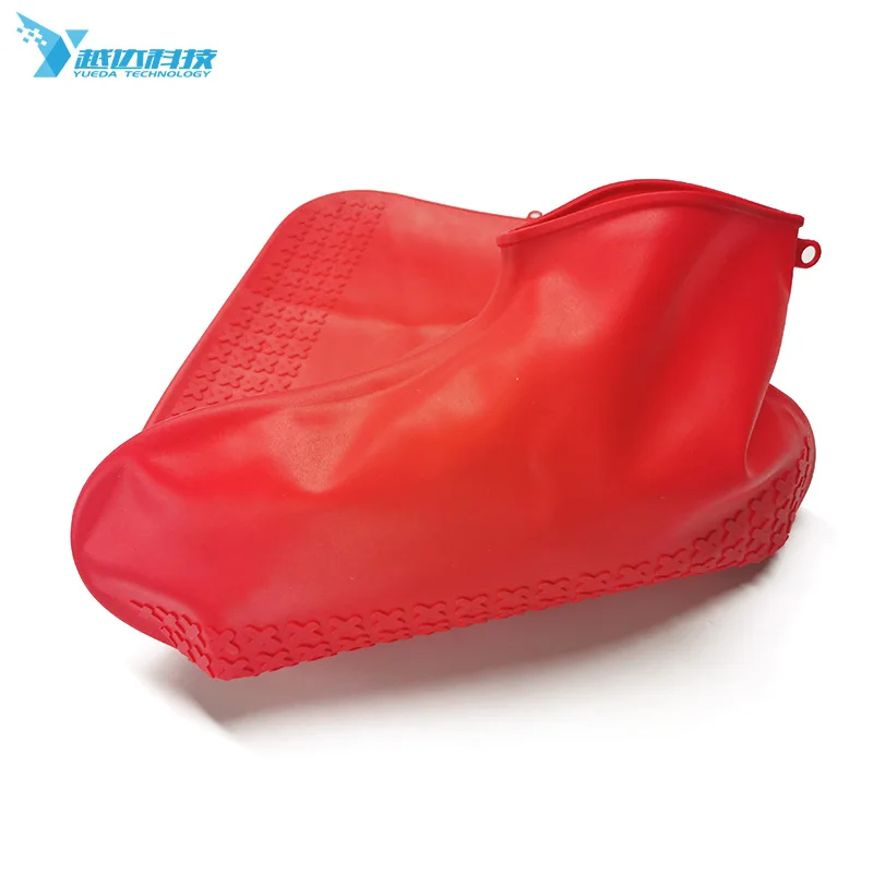 Unisex Reusable Red Anti Slip Water Resistant Rain Waterproof Silicone Shoe Cover