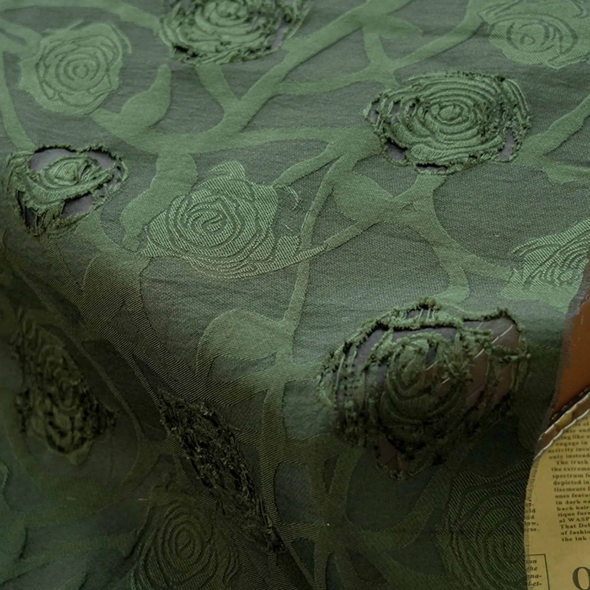 Brighter Italian Designer Fashion Position Flower Metallic Jacquard Fabric