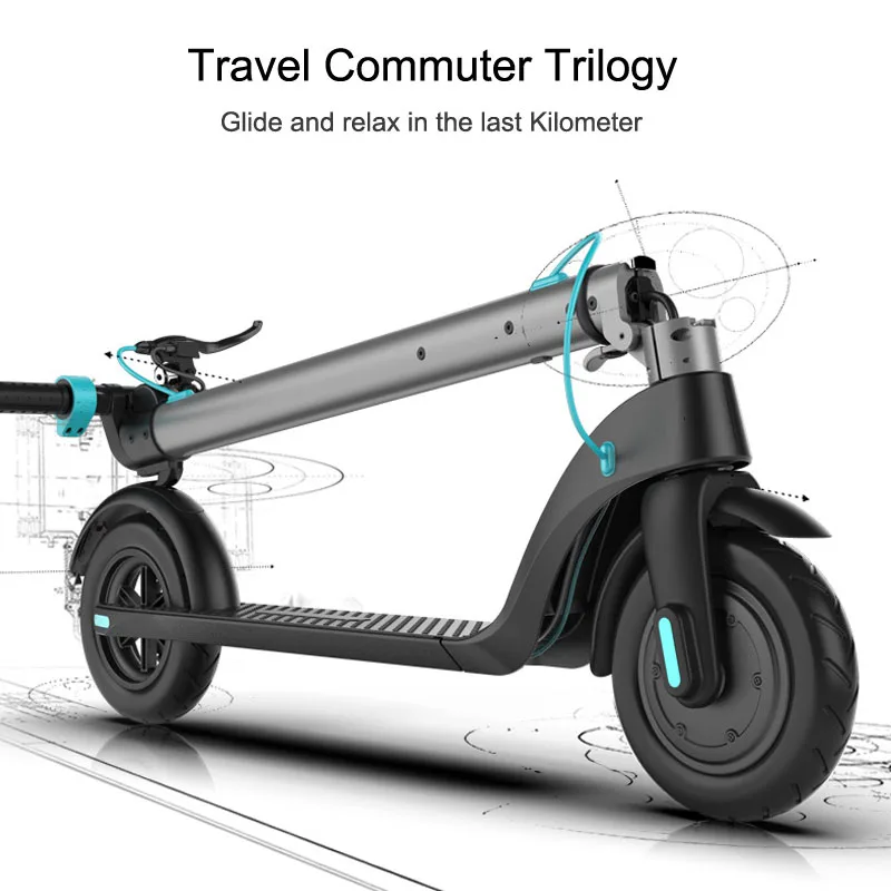 Decent X7 350w 10 Inch High Speed Standing Adult Electric Scooter