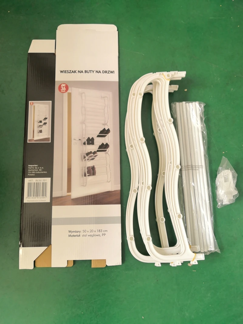 Hot selling Fold-up 36 pairs shoe organizer black White 12-Tier Over the Door Shoe Rack