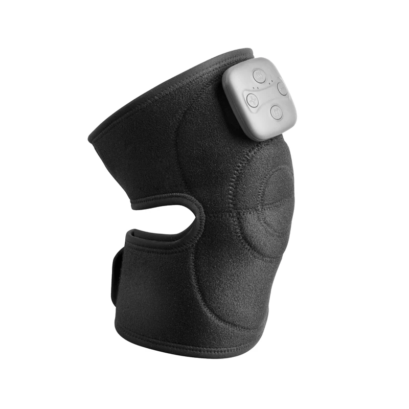 dropshipping rechargeable arthritis pain physiotherapy electric vibration knee pad support brace heating massager machine device