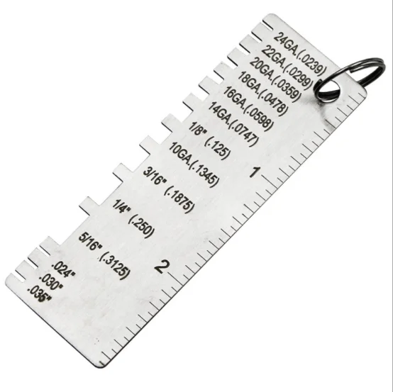 Hot Sale New Style High Precision Stainless Steel Sheet Thickness Gauge Welding Gage Plated Size Inspection Tools