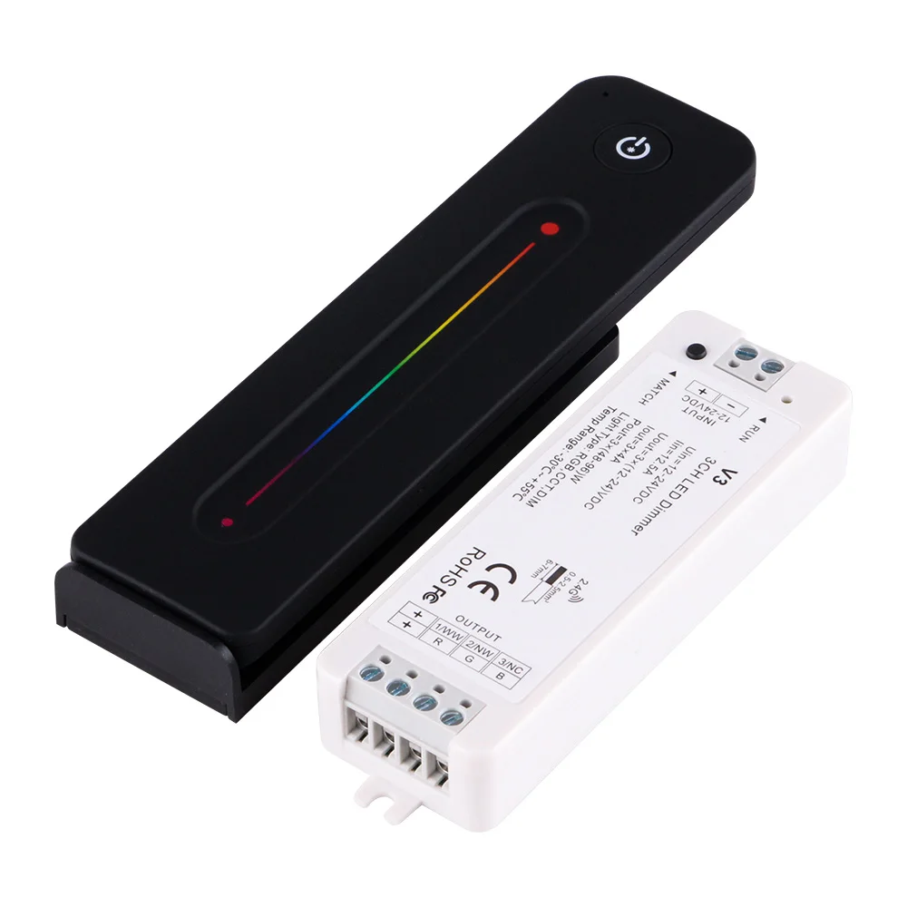 V3+R13 Touch Remote Control 3 Channel RGB LED Controller Blister Kit RF Wireless Receiver