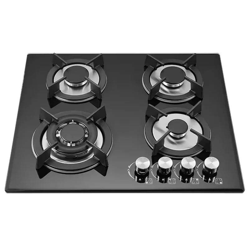 Household Hotel Use Tempered Glass built in kitchen appliances Electronic Ignition stove gas 4 burner gas cooker 4 burner