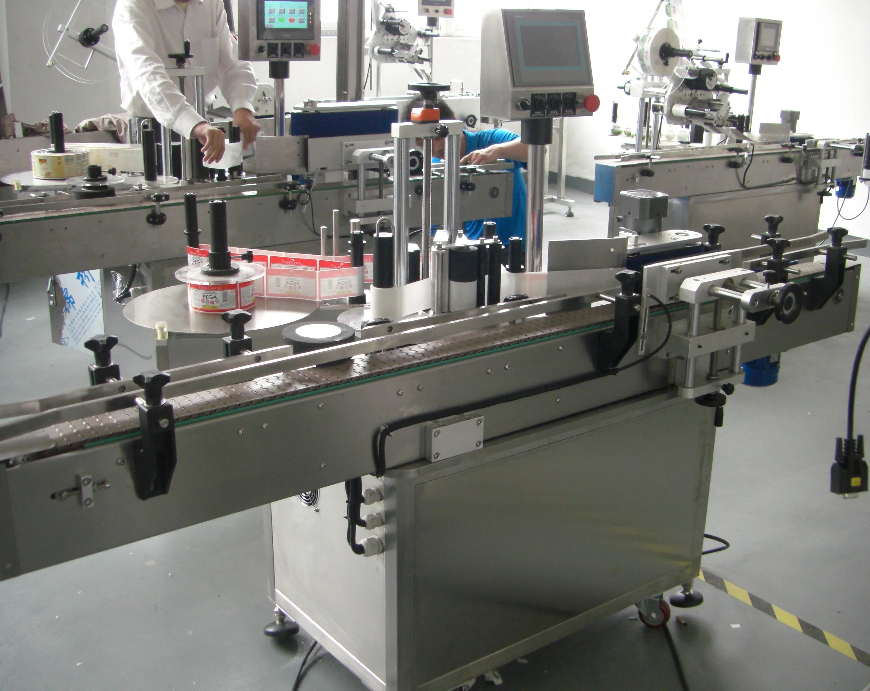 
YIMU YM-510 Full Automatic Cylindrical Nutella Glass Bottle Labeling Machine 