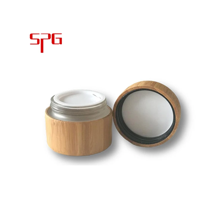 Clear Round Screw Neck Cosmetic Glass Jar 60ml Plastic caps