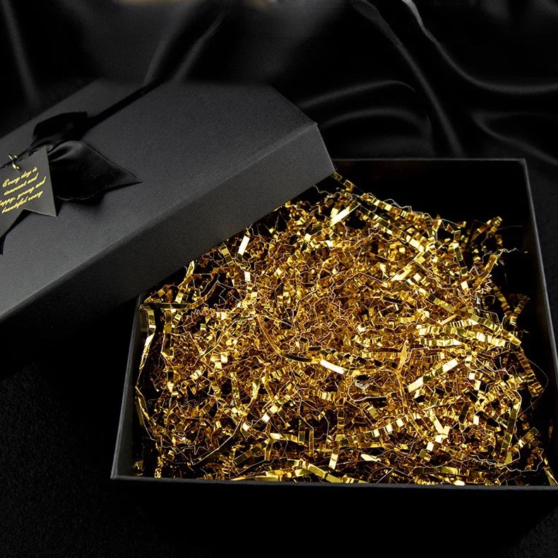 Gift box Candy packing box stuffing color 50g per bag 2mm shredded paper silk lafite lafite wholesale raffia