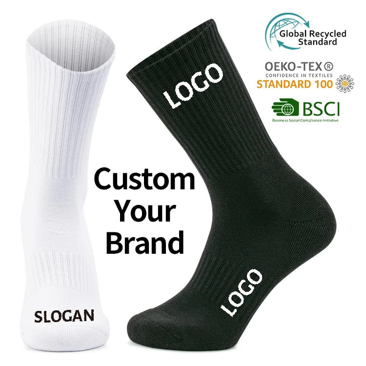 Blank Compression Sport Sox Custom Logo Brand Men Basketball Athletic Tube Socks Ladies Stockings