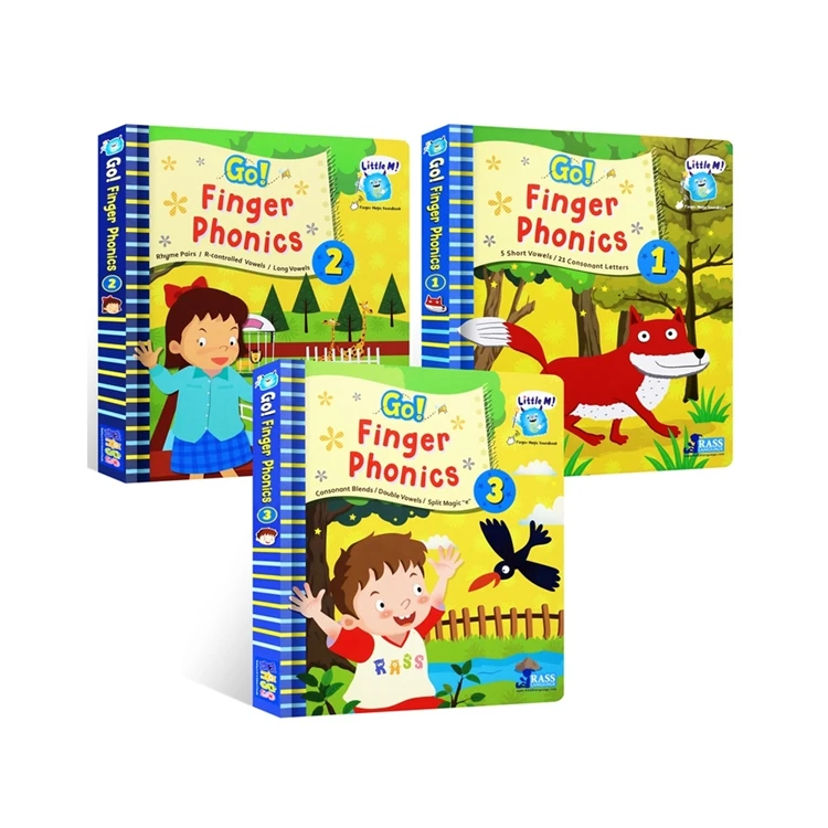 Sound educational learning reading english finger touch sound book for kids 3 in 1