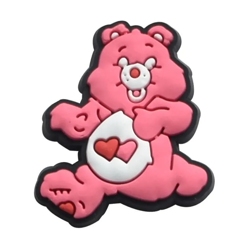 2023 New Rainbow bear Assorted Designs Clog Shoe Charms Soft PVC Shoe Charms For Croc luxury charms