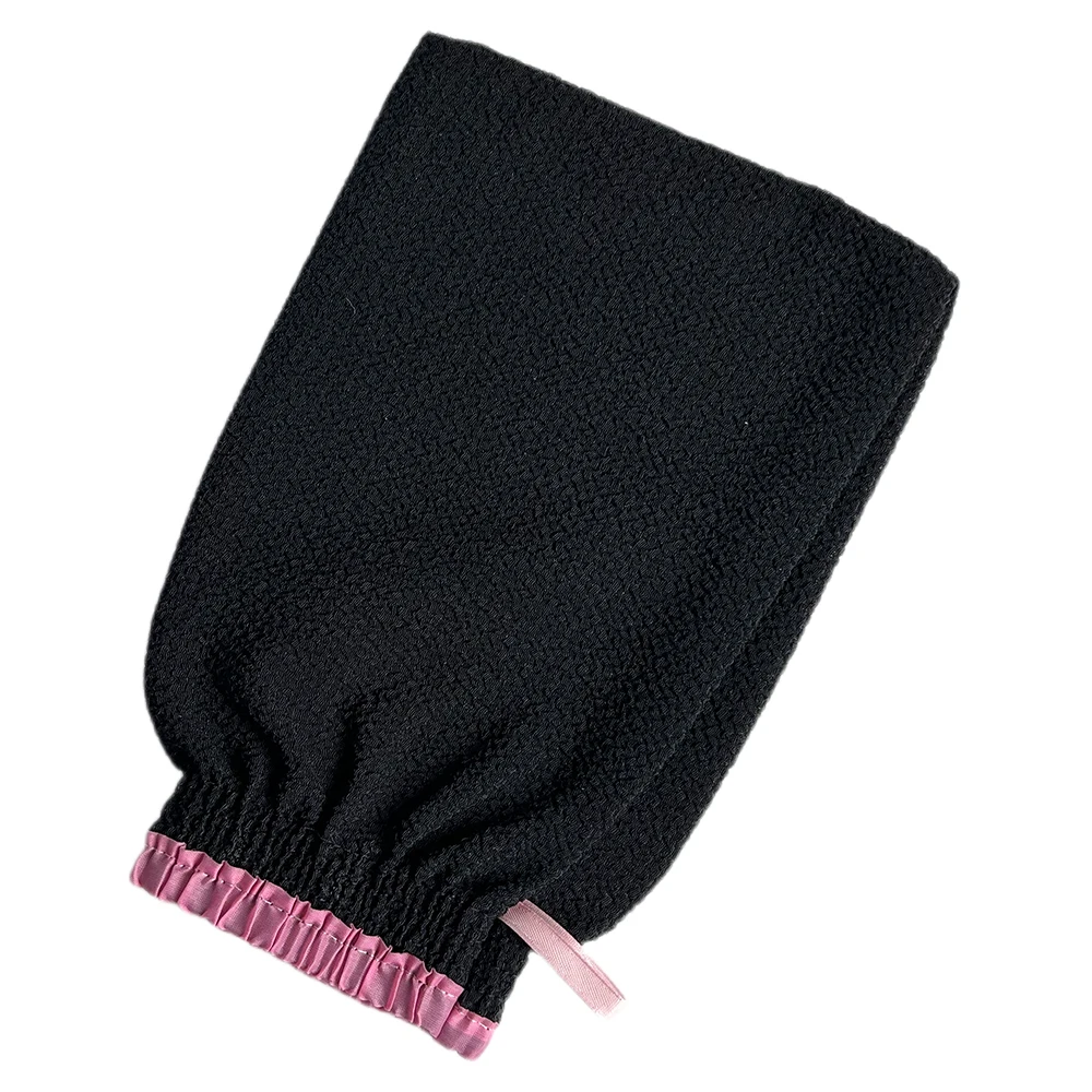 Natural turkey mulberry silk skin nylon silicone shower exfoliating glove morocco