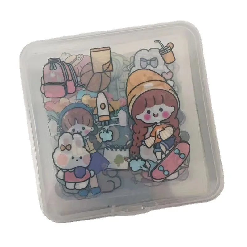 Pet Stickers Cartoon Cute Girl DIY Handbag Stickers Decorative Materials School Stationery Products Decorative Stickers