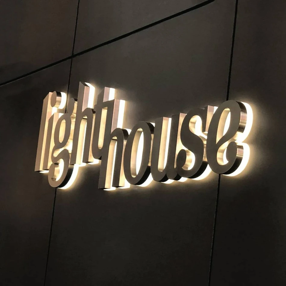 Factory Manufacturing Outdoor Metal Signs Backlit Led Channel Letters 3D Led Letter Signs