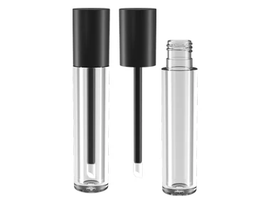 
Custom different volume clear plastic lip gloss soft tube Round square lipstick tube container with unique head 