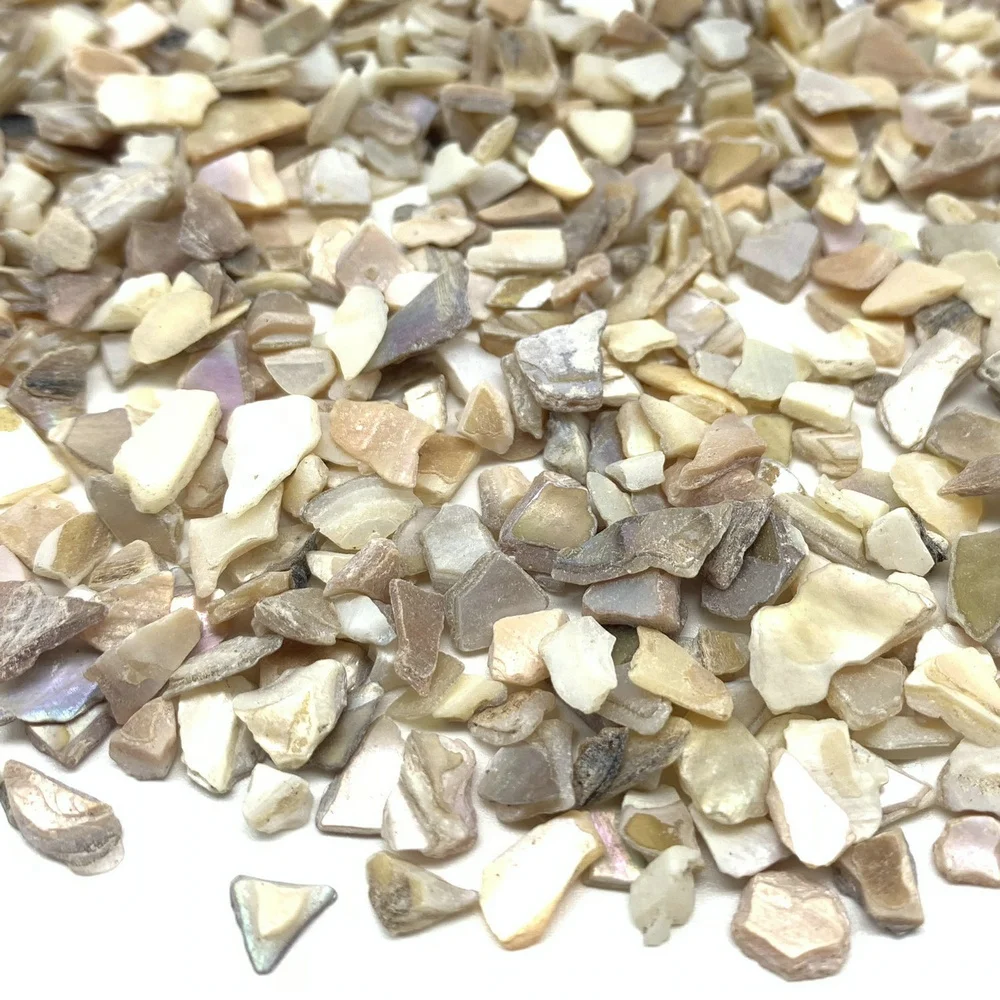 Бесплатный образец 3-6 6-9 потертая перламутровая плитка для терраццо сломанная оболочка художественного