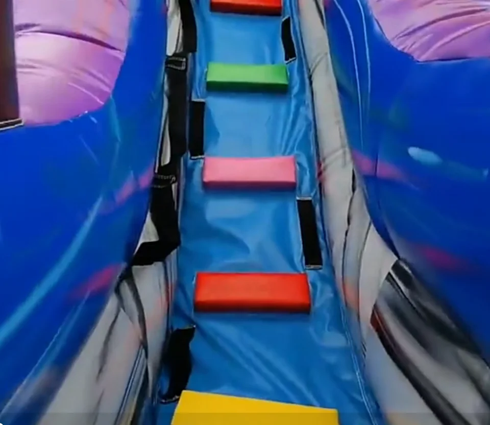 Прямая продажа с фабрики 16 футов фиолетовый тропический водная горка для вечеринок Монстр надувные игрушки