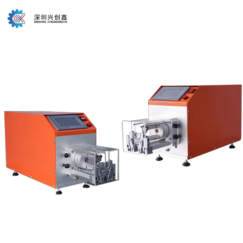 semi automatic coaxial cable strip machine high accuracy new energy electric cable peeling machine with foot pedal