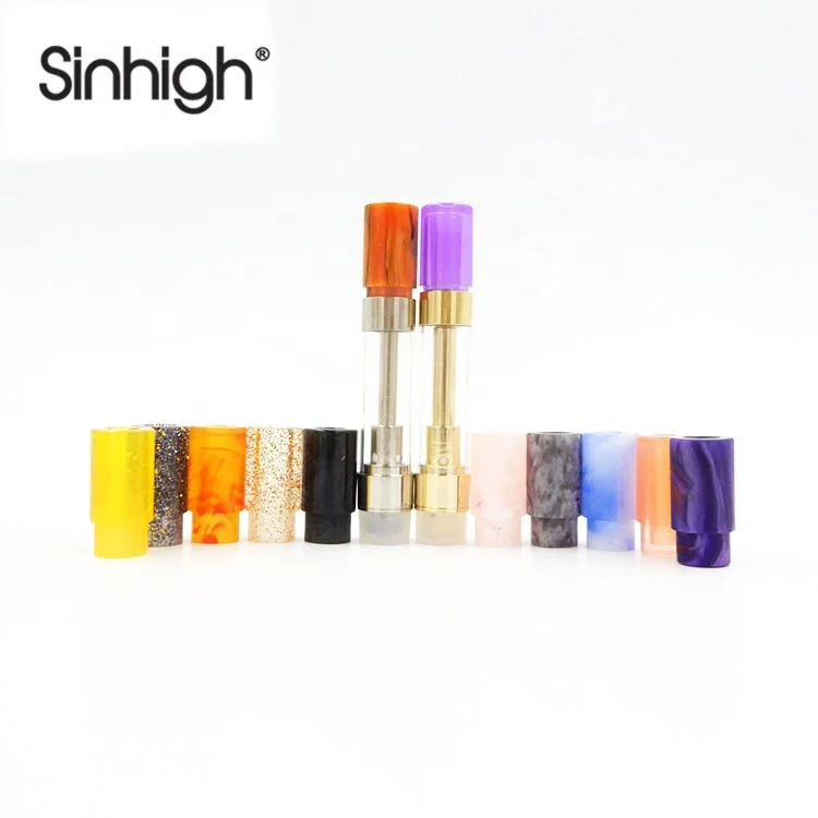 Color Resin Atomizer Plastic Tank Vape Cartridge Ceramic Coil Cbd Oil Vaporizer Cartridge With Customize Intake Hole