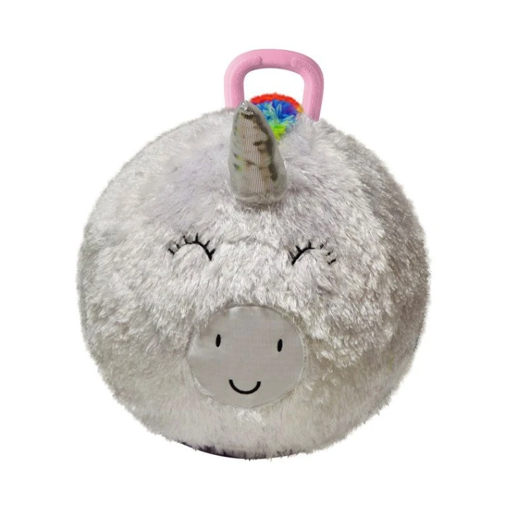 Factory Direct Sales of High Quality Stuffed Toys Soft Toy Baby Creative Cute Plush Ball Inflatable Toy Skip Ball Customers Logo