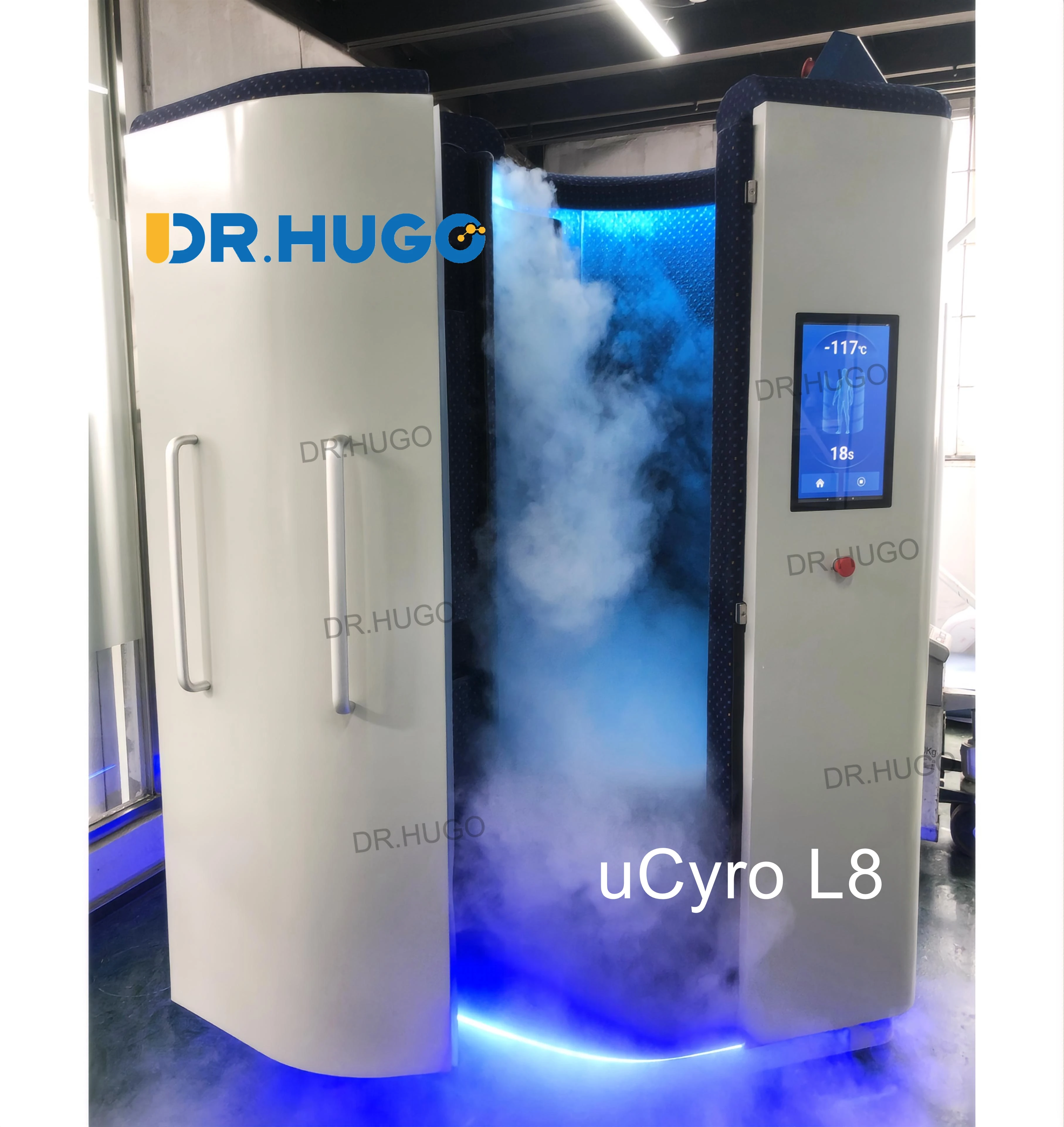 DR.HUGO uCyro L8 New Arrival Cryogenic Cryosauna Whole Body Electric Cryotherapy Chamber Sport Injury Recovery cryotherapy cabin