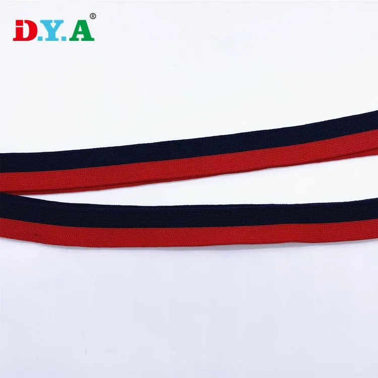 Factory Direct Commercial High Elasticity Elastic Band Strap Webbing Knitted Tape For Garment Decoration