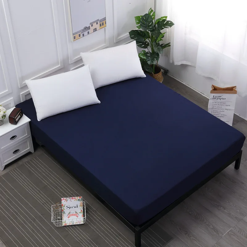 High Quality Waterproof Fitted Bedsheet Multiple Colors Custom Luxury Modern Bedding Fitted Sheet