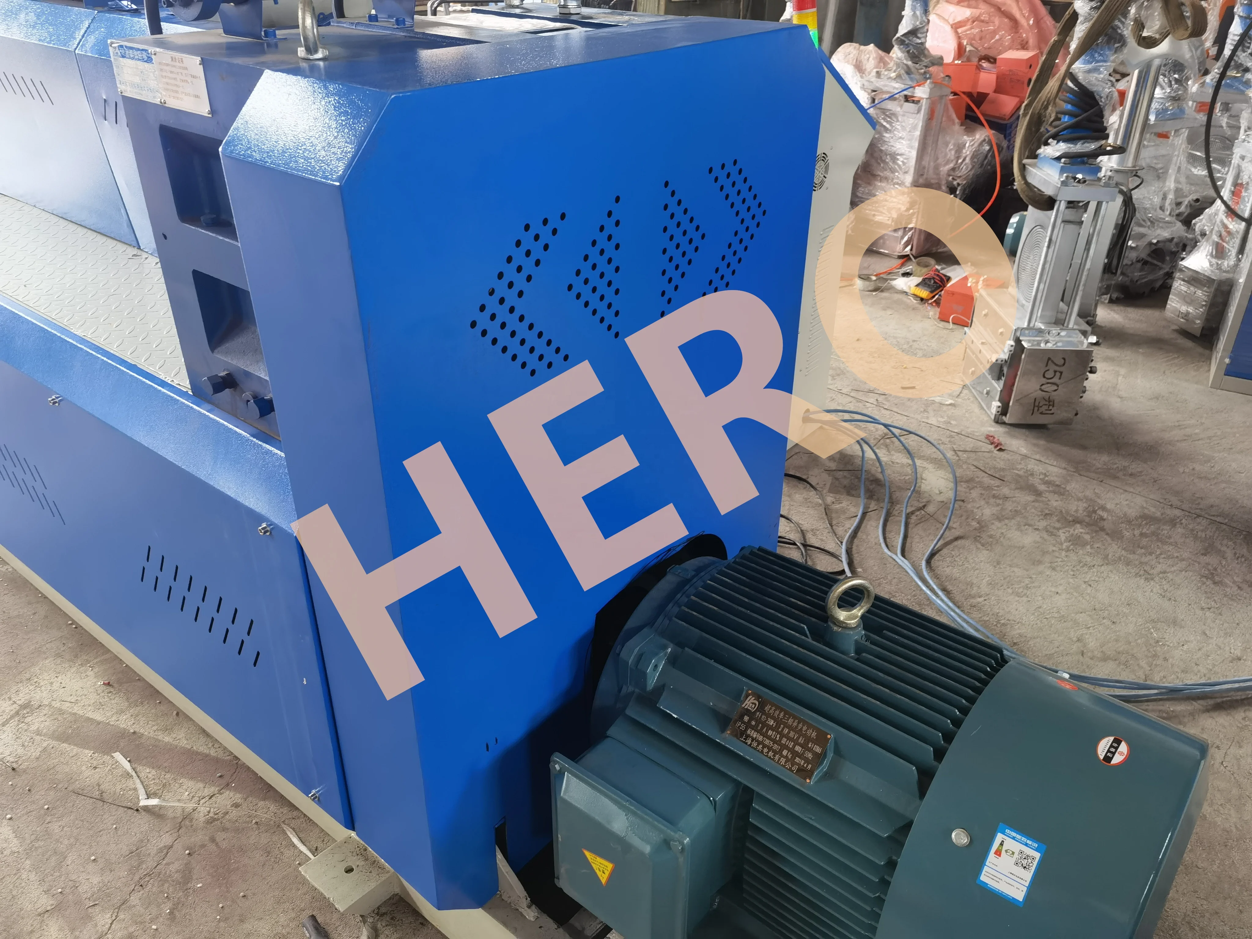 HERO plastic extruders machine pelletizing plastic granulators with single screw recycle plastic pp pe
