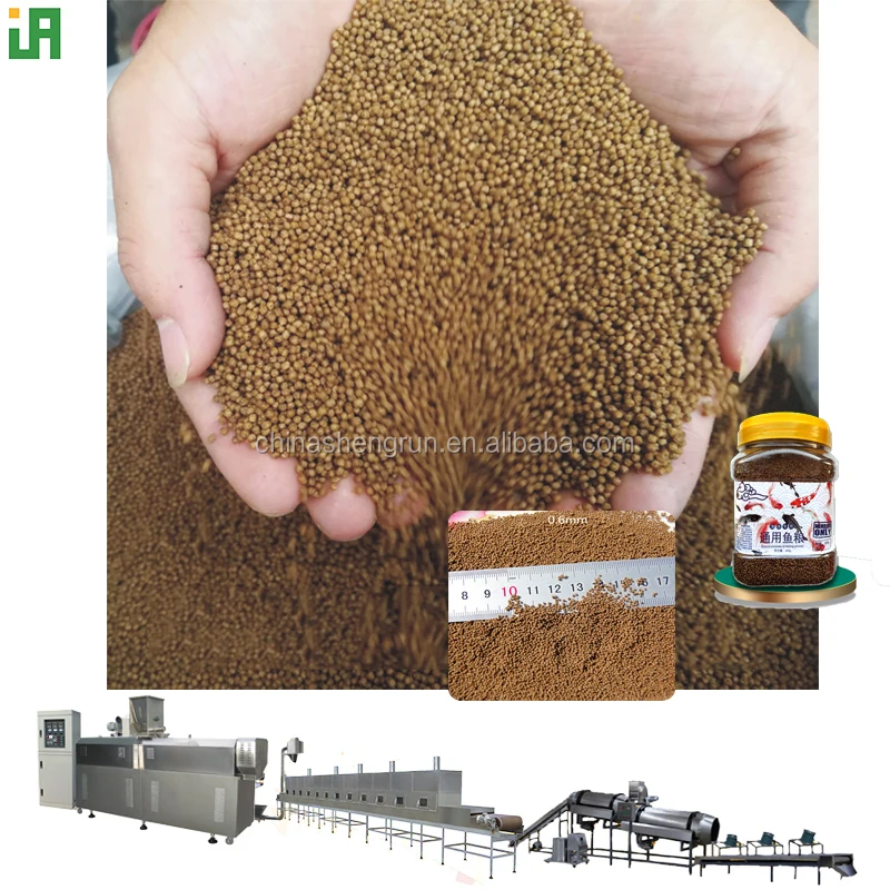 100-2500kg/hr Fish Food Pellet Extrusion Line Feed Extruder Machine Line Plant Device